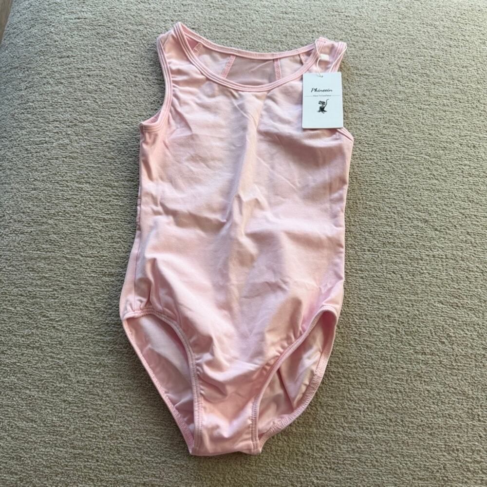 NWT Phineein Leotard Pink Ballet Girls XS 4-5 Years
